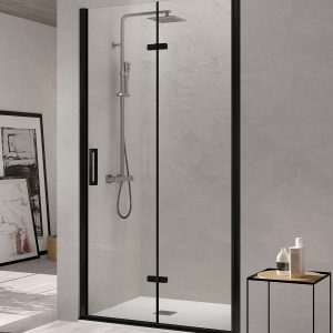 Mampara frontal de ducha para espacios reducidos SERIE NARDI PLEGABLE – GRUPOKASSANDRA NA300